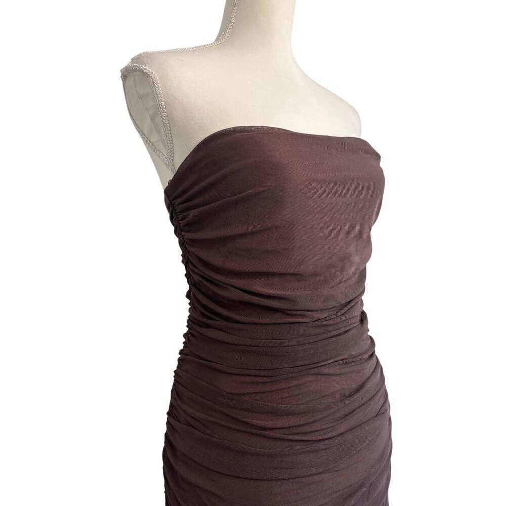 Retrofete Strapless Brown Maxi Dress - Picture 5 of 14
